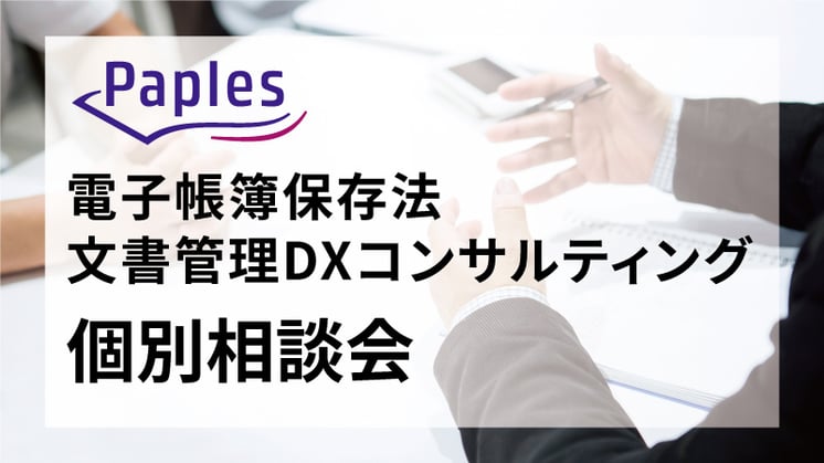 Paples電子帳簿保存法 文書管理DXコンサルティング個別相談会